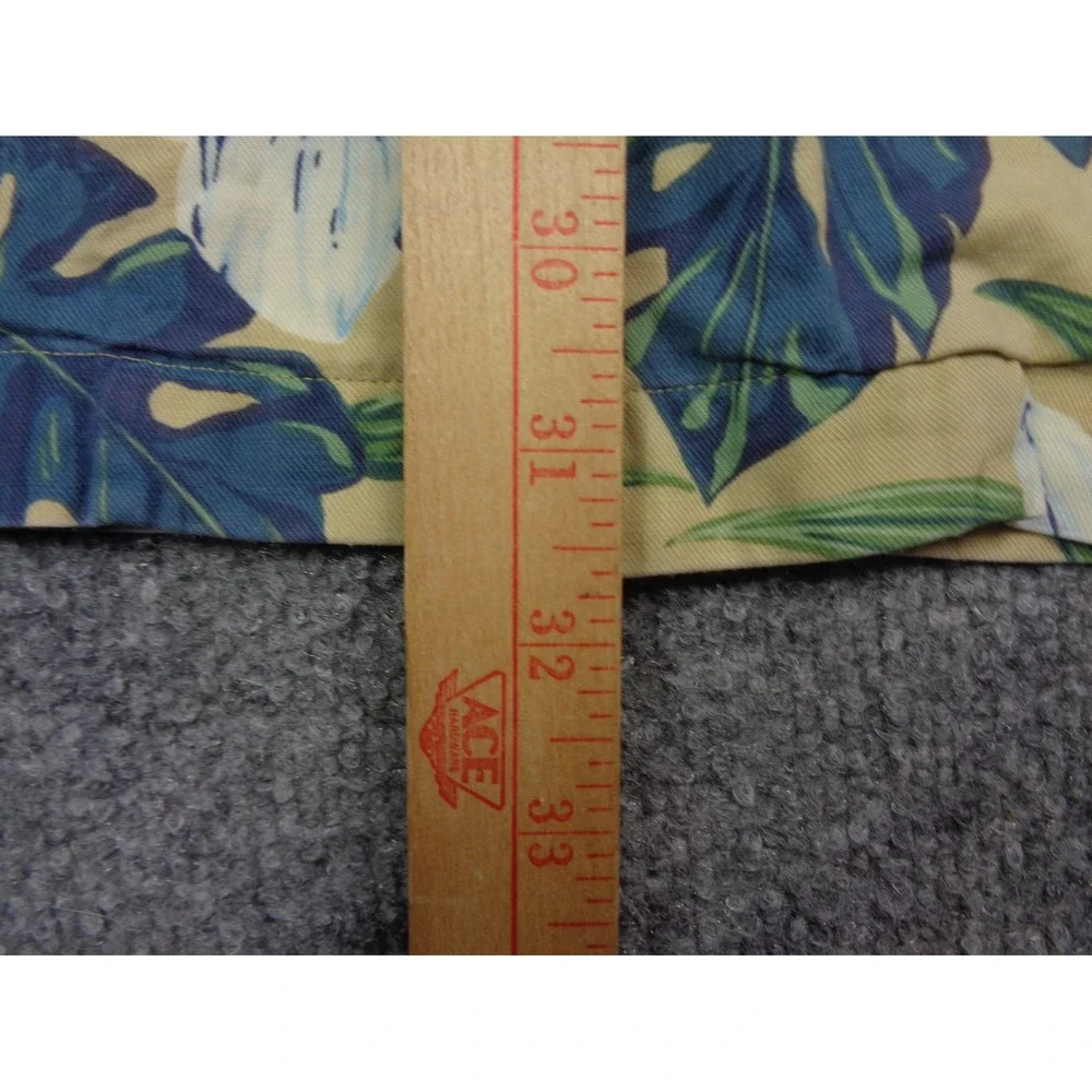 VTG Polo Ralph Lauren Loop Collar Shirt Men XL Blue Clayton Hawaiian Floral